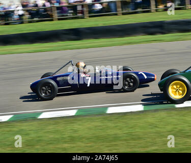 Simon Diffey, Lotus Ford 20/22, Glover Trophy, 1500 cc Grand Prix Autos, 1961 bis 1965, Goodwood Revival 2019, September 2019, Automobile, Autos, Stromkreis Stockfoto