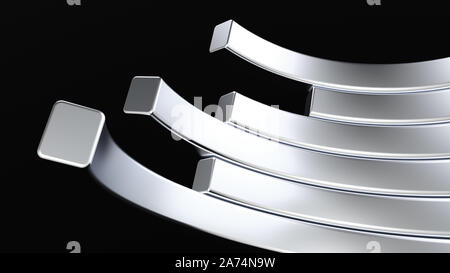 Technologische metallischen Hintergrund. 3D-Rendering, 3D-Darstellung. Stockfoto