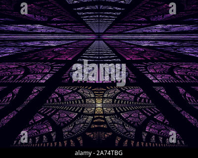 Abstrakt mystic Perspektive Hintergrund - digital erzeugten 3 Abbildung d Stockfoto