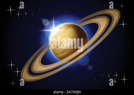 Planeten gesetzt 13 Saturn Stock Vektor