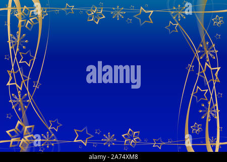 Weihnachten Rahmen mit Sterne und Weltraum kopieren Stockfoto