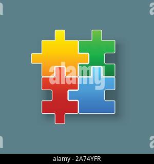 Bild von Puzzle, 01. Stock Vektor