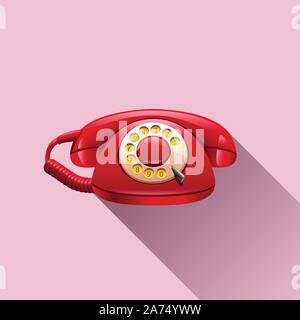 Rotes Telefon 03. Stock Vektor