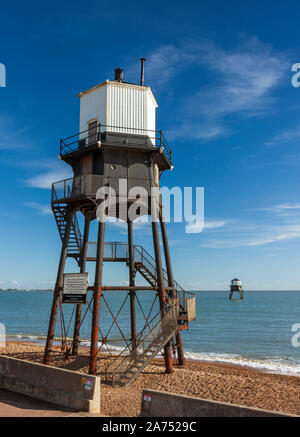 Viktorianische Leuchttürme, Dovercourt, Harwich, Essex, England, UK. Stockfoto