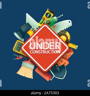 Tools und Zeichen Stock Vektor