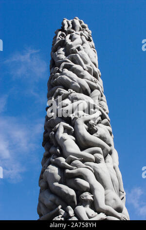 VIGELANDS Skulpturenpark in Frogner Park Oslo, wo die norwegischen Künstler Gustav Vigeland mehr als 200 sculture in Granit Bronze und Eisen werden platziert Stockfoto