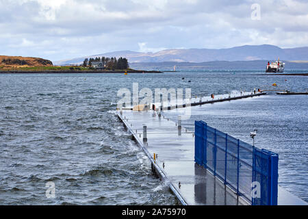 Rauhe See an der North Pier Pontons, Oban, Schottland Stockfoto