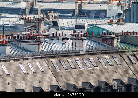 Dachterrasse Blick von der Galeries Lafayette, Paris. Das älteste Kaufhaus Europas Stockfoto