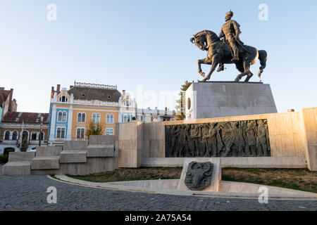 Cluj Napoca, Rumänien - 24 Okt, 2019: die Statue von König Mihai Viteazul in Cluj-Napoca, Rumänien Stockfoto