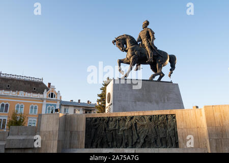 Cluj Napoca, Rumänien - 24 Okt, 2019: die Statue von König Mihai Viteazul in Cluj-Napoca, Rumänien Stockfoto