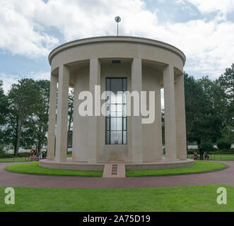 Colleville-sur-Mer, Calvados, Normandie/Frankreich - 16. August 2019: Die multi-konfessionellen Kapelle in den amerikanischen Friedhof in Omaha Beach Stockfoto