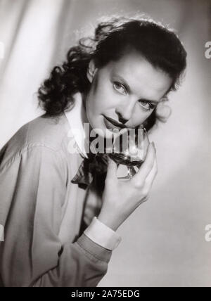 Margot Hielscher, deutsche Schlagersängerin und Plant, Deutschland um 1955. Deutsche Schlager Sängerin und Schauspielerin Margot Hielscher, Deutschland Ca. 1955. Stockfoto