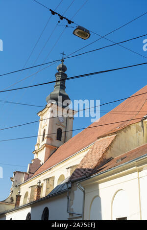 Cluj Napoca, Rumänien - 27 Okt, 2019: Das Franziskanerkloster und die Kirche in Cluj Napoca, Rumänien, Stockfoto