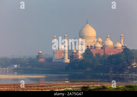 Indien, Uttar Pradesh, Agra, Taj Mahal in Agra Fort Stockfoto