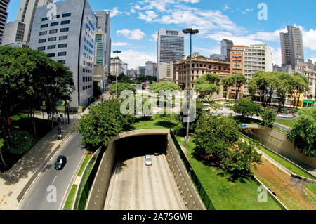 Anhangabaú Tal, Straße Pedro Lessa, Mail, São Paulo, Brasilien Stockfoto