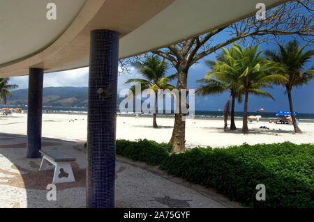 Pergola, Gärten der Strand von Santos, Strand von Boqueirão, Santos, São Paulo, Brasilien Stockfoto