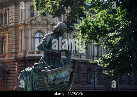 Russland St. Petersburg August 15.2019 Peter erste Denkmal baut Boot Stockfoto