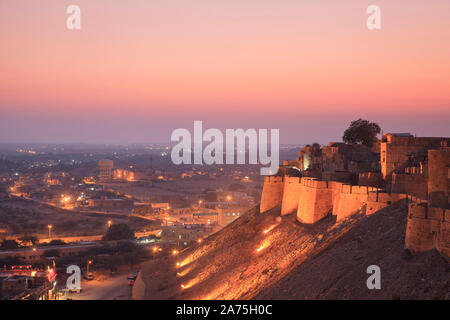 Indien, Rajasthan, Jaisalmer, Jaisalmer Fort Stockfoto