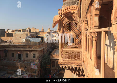 Indien, Rajasthan, Jaisalmer, Jaisalmer Fort, Fort Palace Stockfoto