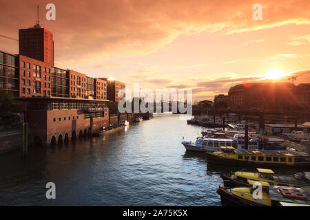 Deutschland, Hamburg, Speichrstadt und Hafencity Stockfoto