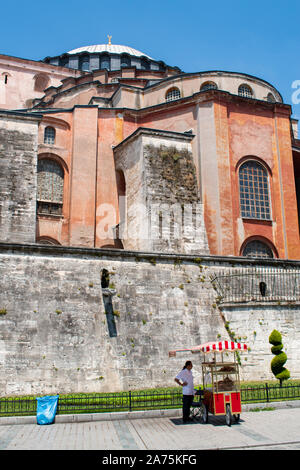 Istanbul, Türkei: Details der Hagia Sophia, der berühmten ehemaligen Griechisch-orthodoxen christlichen patriarchalischen Kathedrale, später Ottoman Imperial Moschee, heute ein Museum Stockfoto