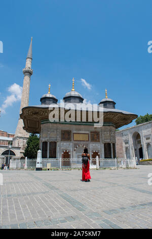 Istanbul, Türkei: Ahmet Cesmesi, der Brunnen von Sultan Ahmed III unter den osmanischen Sultan im Jahre 1728 im Stil der Tulip Periode gebaut Stockfoto