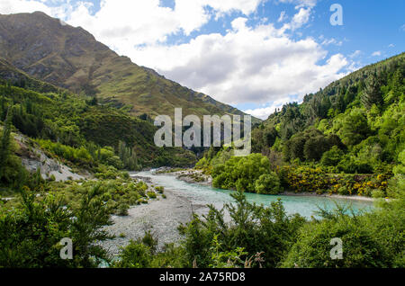 Tal der Shotover River im Arthurs Point (Queenstown, Neuseeland) Stockfoto