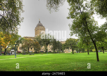 Die Gebäude in Winnipeg Manitoba Gesetzgebung Stockfoto