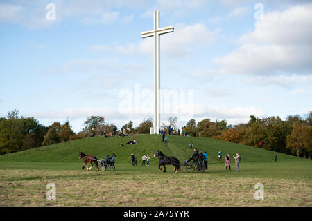 Päpstlichen Kreuz in Phoenix Park in Dublin, Irland. Stockfoto