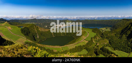 Ein Panorama Bild von der Sicht vom Grota tun sehen Inferno Aussichtspunkt. Stockfoto