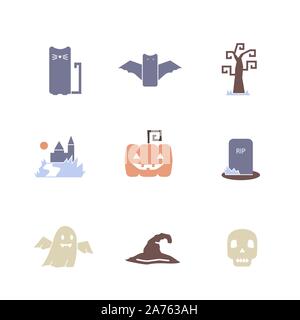 Halloween vektor Icon Set Stock Vektor