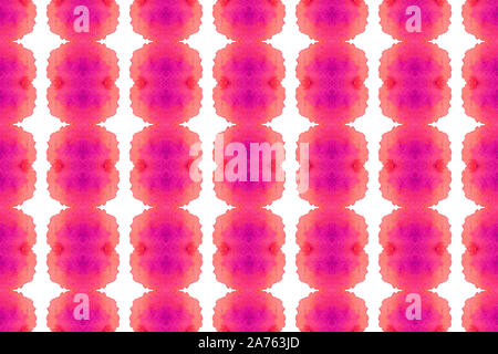 Aquarell nahtlose geometrische Muster. In rosa und weißen Farben. Stockfoto