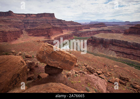 Balancing Rock & Colorado River Canyonlands National Park Stockfoto