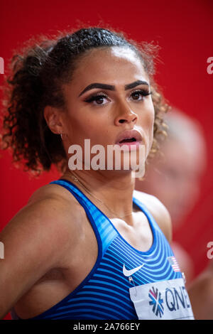 DOHA - Katar OKT 6: Sydney McLaughlin der USA bei den Frauen 4x400m