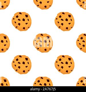 Vektor icon Abbildung: Logo für Stapel hausgemachte Kekse, Kekse Keks, weißes Glas Milch. Cookie Muster, die aus natürlichen Süße französische de Stock Vektor