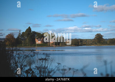 Überschwemmungen in Letton Herefordshire Stockfoto