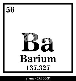 Barium Periodensystem der Elemente Vektor-illustration eps 10. Stock Vektor