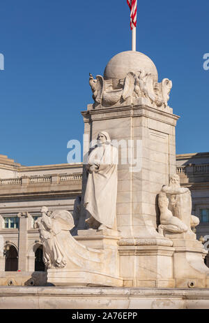 WASHINGTON, DC, USA - Columbus Brunnen, auch als Kolumbus Denkmal, an der Union Station bekannt. Stockfoto