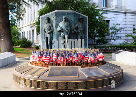 Kalifornien Peace Officers Memorial, Sacramento, die Hauptstadt des Staates Kalifornien, Vereinigte Staaten von Amerika. Stockfoto