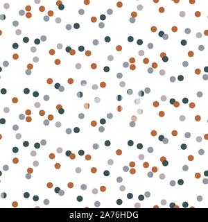 Konfetti dots nahtlose Vektor Muster. In erdigen Farben abstract paper Design. Stock Vektor
