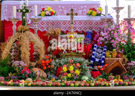 Danksagung Danksagung Altar, Muhlfeldkirche, Wallfahrtskirche Mariahilf, Bad Tölz, Oberbayern, Bayern, Deutschland Stockfoto