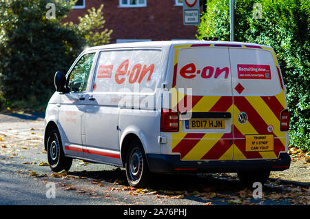 E.ON Gas- und Stromversorger van Foto. Stockfoto