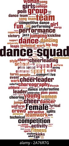 Dance Squad Wort cloud Konzept. Collage aus Worten über Tanz Gruppe. Vector Illustration Stock Vektor