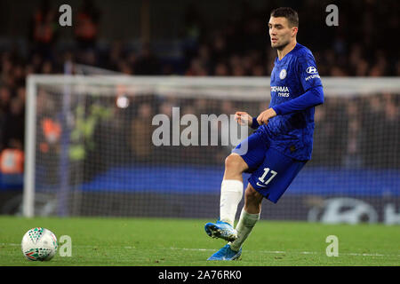 London, Großbritannien. 30 Okt, 2019. Mateo Kovacic von Chelsea in Aktion. Carabao Schale, EFL Cup Runde 4 übereinstimmen, Chelsea V Manchester United an der Stamford Bridge in London am Mittwoch, den 30. Oktober 2019. Dieses Bild dürfen nur für redaktionelle Zwecke verwendet werden. Nur die redaktionelle Nutzung, eine Lizenz für die gewerbliche Nutzung erforderlich. Keine Verwendung in Wetten, Spiele oder einer einzelnen Verein/Liga/player Publikationen. pic von Steffan Bowen/Andrew Orchard sport Fotografie/Alamy Live news Credit: Andrew Orchard sport Fotografie/Alamy leben Nachrichten Stockfoto