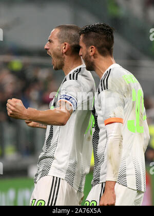 Torino, Italien. 30 Okt, 2019. 19 Leonardo bonucci (juventus) happinessduring Juventus vs Genua, Italienische Fußball Serie A Männer-WM in Turin, Italien, 30. Oktober 2019 - LPS/Claudio Benedetto Credit: Claudio Benedetto/LPS/ZUMA Draht/Alamy leben Nachrichten Stockfoto