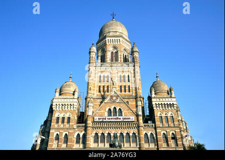 Mumbai Maharashtra India 14 2012 Municipal Corporation of Greater Mumbai, auch bekannt als Brihanmumbai Municipal Corporation.it, ist das Headquarter Building Stockfoto