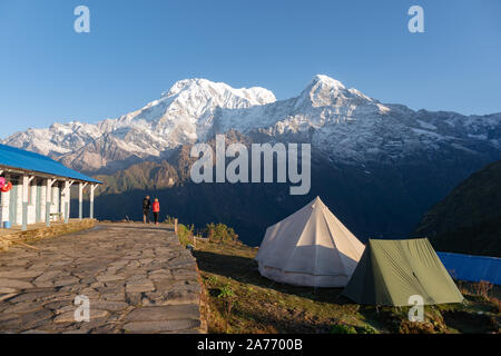 Nepal, Annapurna. Mardi Himal Trek. Stockfoto