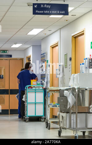 Röntgenabteilung im britischen Krankenhaus Stockfoto