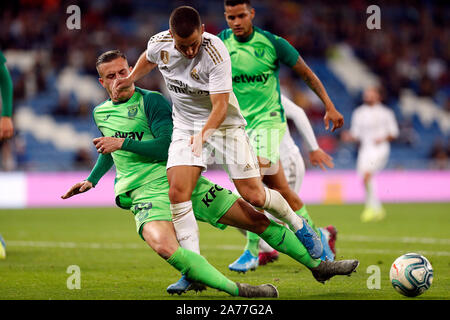 Madrid, Spanien. 31 Okt, 2019. Real Madrid CF Eden Hazard in Aktion während der spanischen La Liga Match Runde 11 zwischen Real Madrid und CD Leganes an Santiago Bernabeu. (Endstand: Real Madrid 5 - 0 Leganes) Credit: SOPA Images Limited/Alamy leben Nachrichten Stockfoto