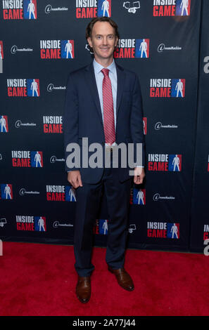 New York, NY - 30. Oktober 2019: Andy Callahan besucht Premiere des Films im Spiel bei Metrograph Stockfoto